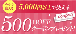 新規会員登録で500円クーポンプレゼント！