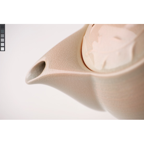萩焼　姫土　茶の間セット（茶コシ付）のサムネイル画像1