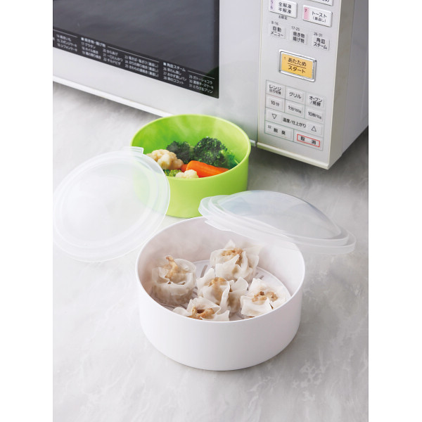 レンジ蒸し器　２点セット（目皿付）のサムネイル画像1