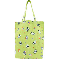 くろちく　和柄エコバッグ（小） ころころパンダ 