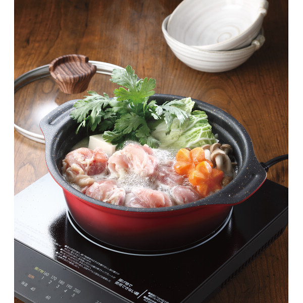 彩食庵　フチ付卓上鍋（１８ｃｍ）のサムネイル画像1