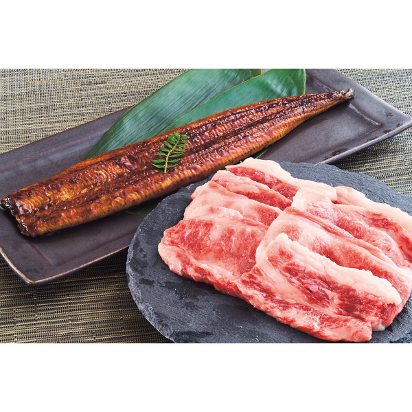 神戸ビーフ（バラ焼肉用）＆うなぎ蒲焼き（国産・長焼き）詰合せのサムネイル画像2