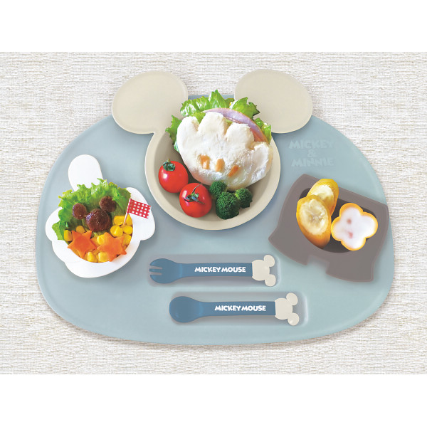 アイコンランチプレート ミッキーマウス×ブルーベージュのサムネイル画像2