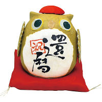 ちぎり和紙　長寿の祝いふくろう