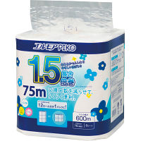 エルモアピコ１．５倍巻トイレットロール　８ロール シングル 
