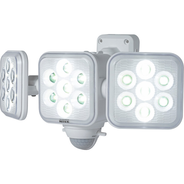 ５Ｗ×３灯　フリーアーム式　ＬＥＤ乾電池センサーライト ホワイトのサムネイル画像1