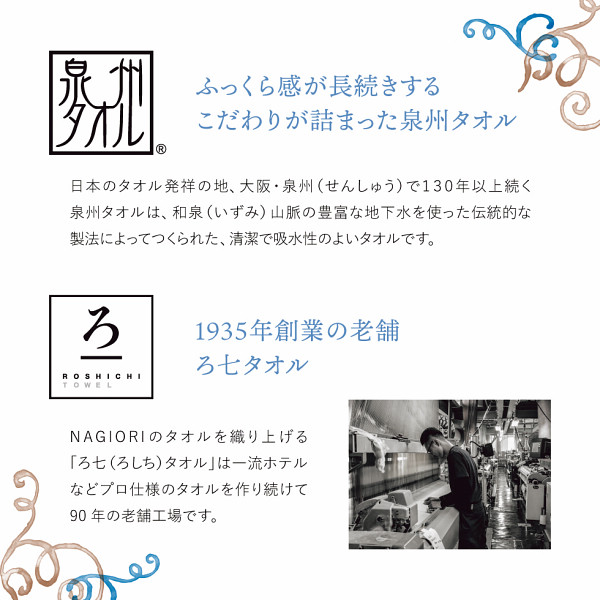 ＮＡＧＩＯＲＩ　泉州フェイスタオルのサムネイル画像1