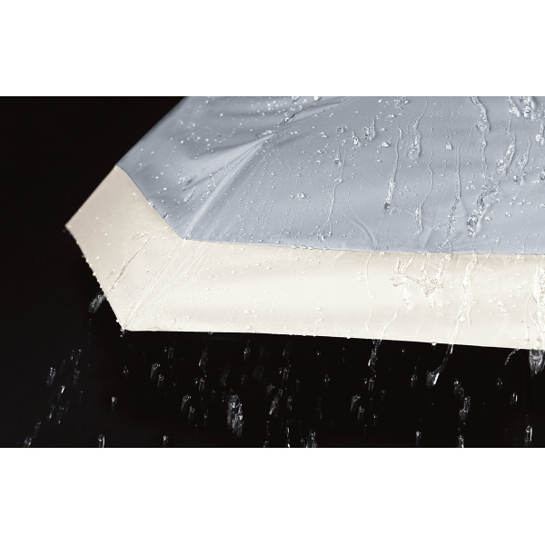 ジミージー　晴雨兼用　ＵＶ加工　軽量折りたたみ傘（５５ｃｍ）遮熱タイプ グレー・オフホワイト２のサムネイル画像5
