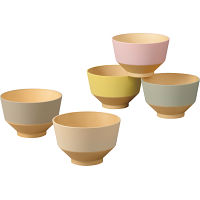 日々色　抗菌汁椀　５客セット